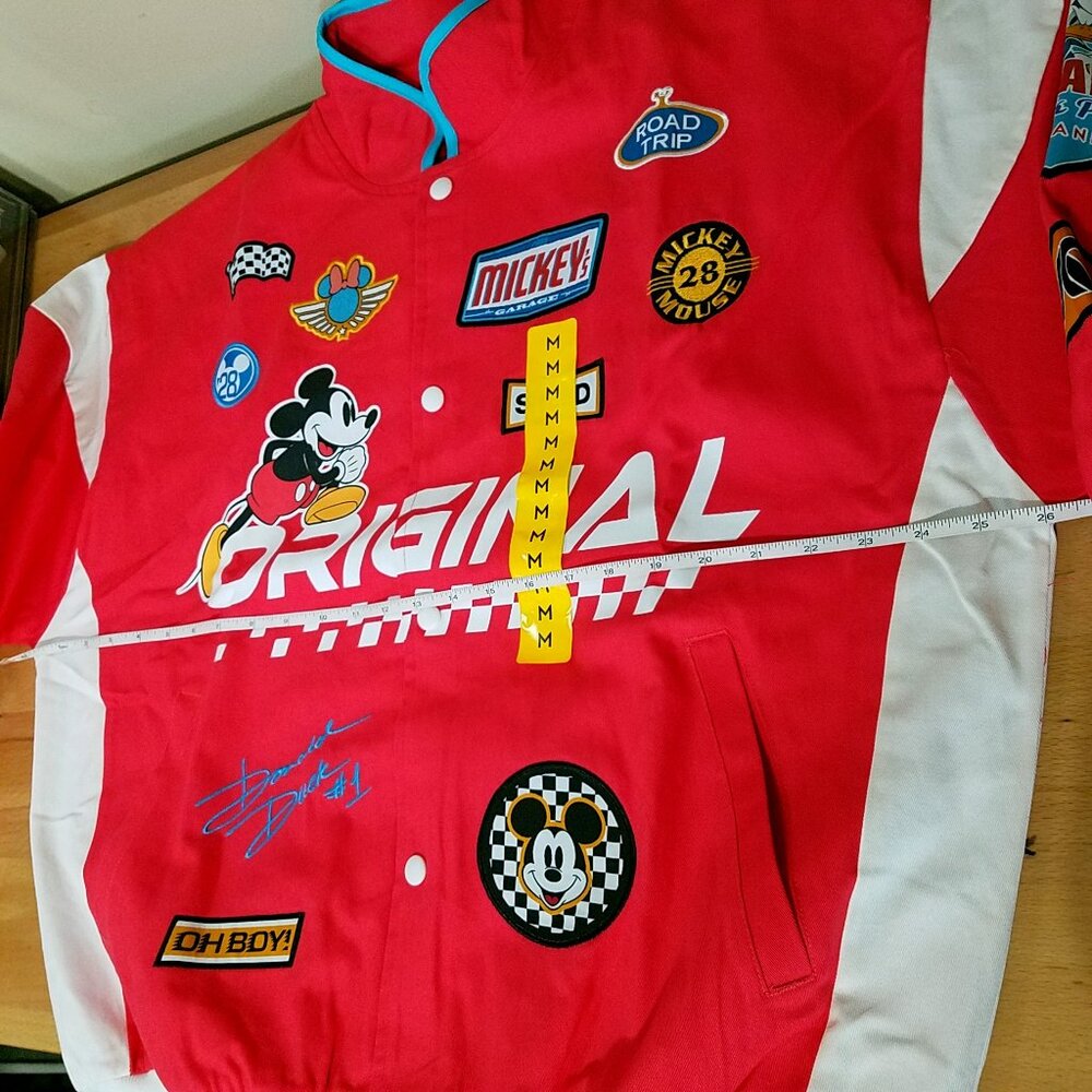 Women’s Red Character Patch Moto Jacket – Size Medium – Relaxed Fit – New - Picture 7 of 14